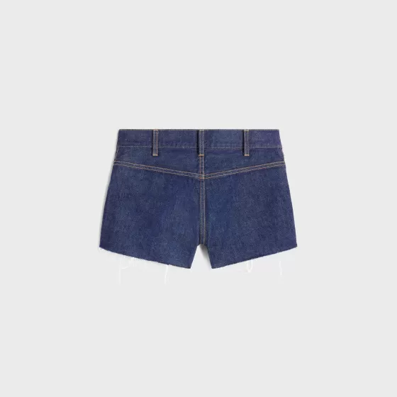 Mini Shorts In Wash Denim - | ^CELINE Outlet