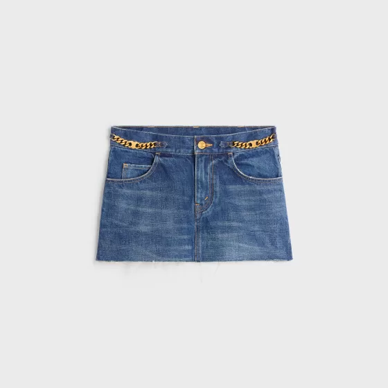 Mini Skirt In Denim - | ^CELINE Cheap