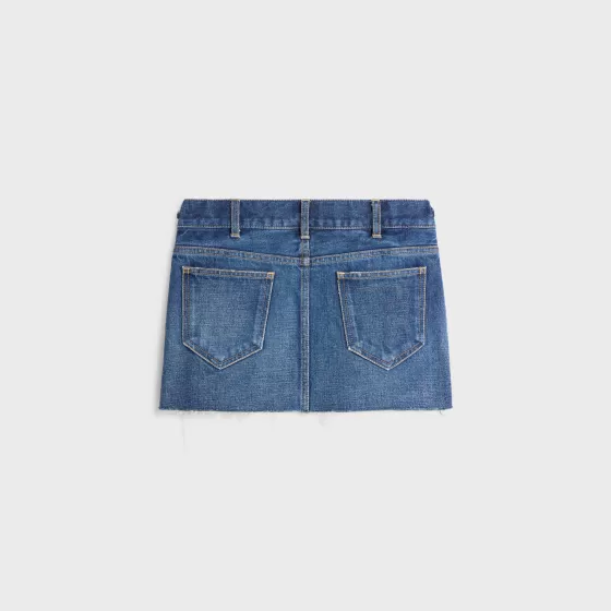 Mini Skirt In Denim - | ^CELINE Cheap