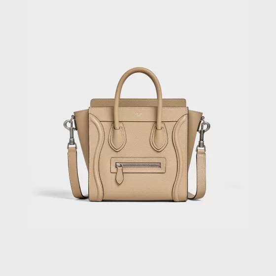 Nano Luggage Bag In Drummed Calfskin - | ^CELINE Best