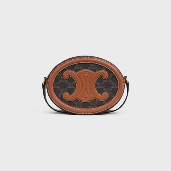 Oval Bag Cuir Triomphe In Triomphe Canvas And Calfskin - | ^CELINE Best