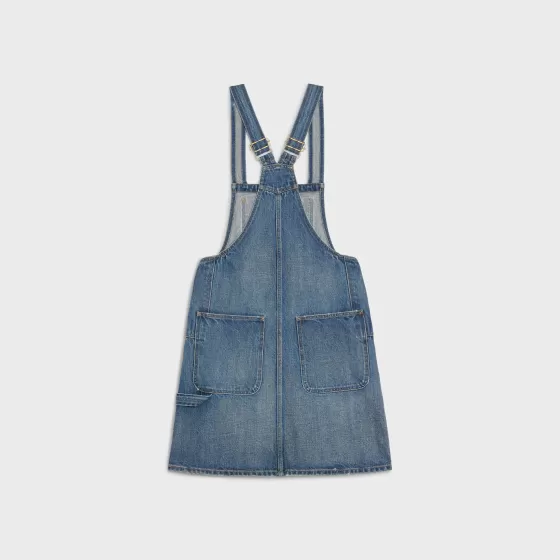 Overalls Dress In Denim - | ^CELINE Shop