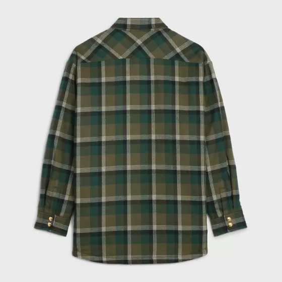 Overshirt In Checked Cotton - | ^CELINE Cheap