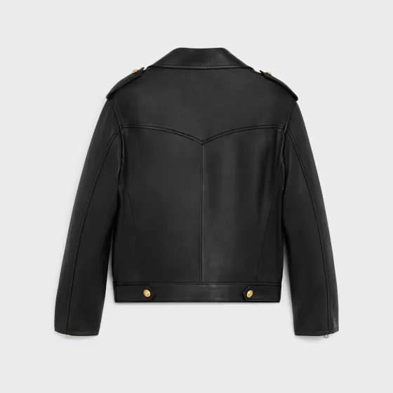 Oversized Biker Jacket In Plonge Lambskin - | ^CELINE Shop