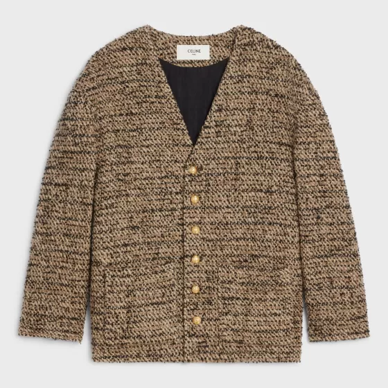 Oversized Cardigan In Tweed - | ^CELINE Discount