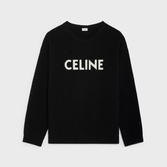 Oversized Sweater In Ribbed Wool - | ^CELINE Cheap