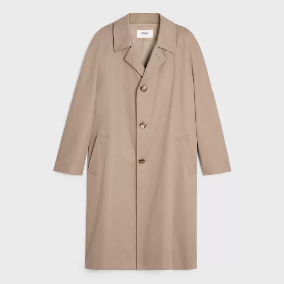 Oversized Mac Coat In Technical Cotton - | ^CELINE Discount