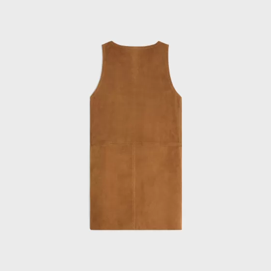 Pinafore Mini Dress In Suede - | ^CELINE New