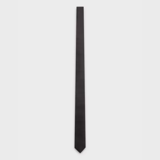 Pointed Tip Tie In Matte Satin - | ^CELINE Cheap