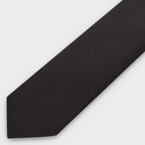 Pointed Tip Tie In Matte Satin - | ^CELINE Cheap