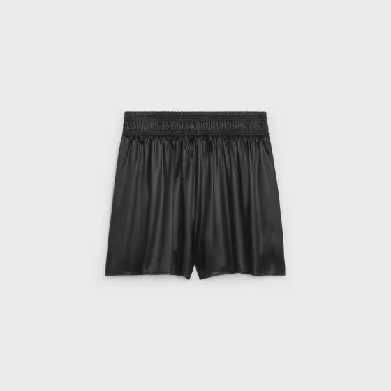 Satin Boxing Shorts - | ^CELINE Fashion