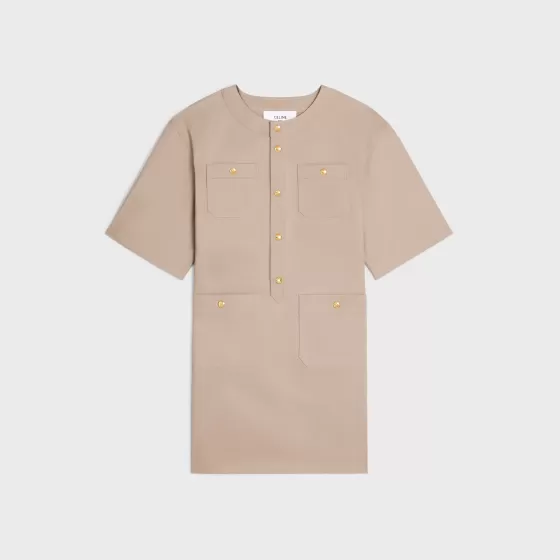 Skate Dress In Light Gabardine - | ^CELINE Online