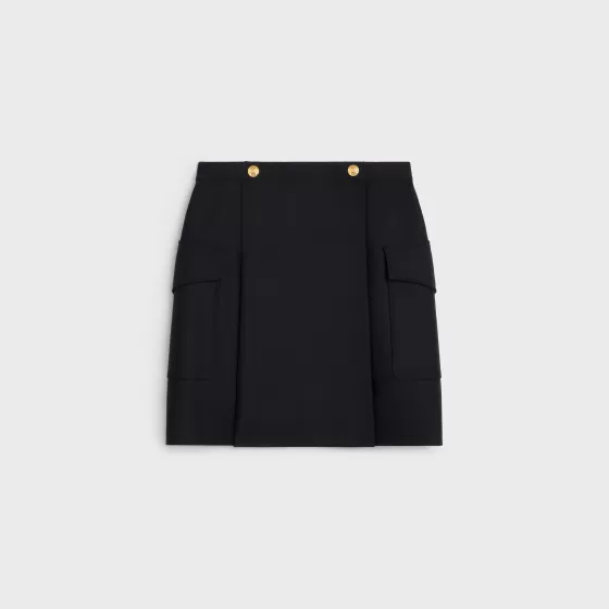 Skirt With Patch Pockets In Mohair Wool - | ^CELINE Discount