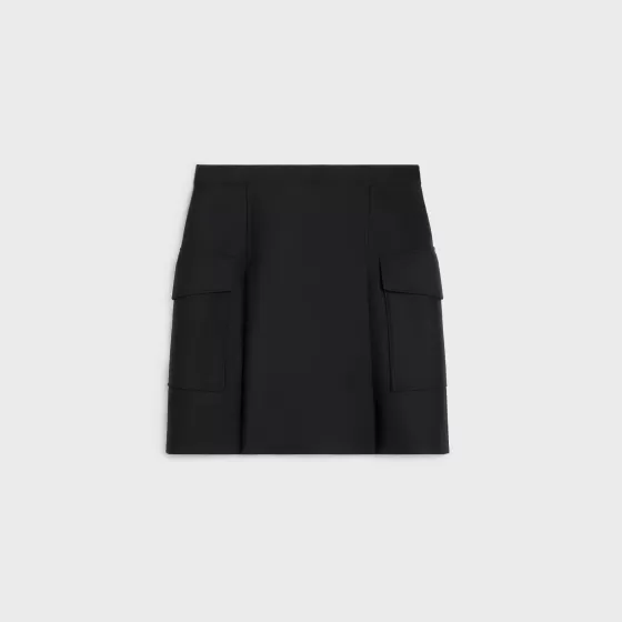 Skirt With Patch Pockets In Mohair Wool - | ^CELINE Discount