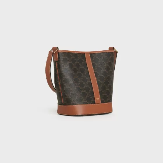 Small Bucket In Triomphe Canvas And Calfskin - | ^CELINE Discount