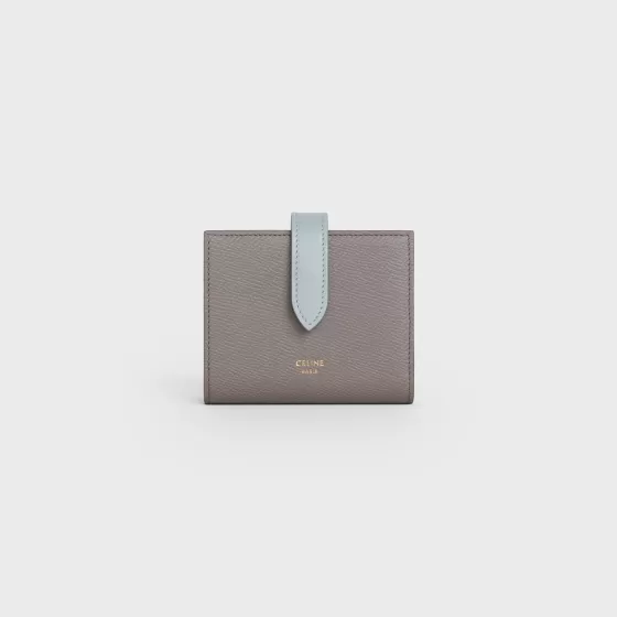 Small Strap Wallet Essentials In Bicolour Grained Calfskin - | ^CELINE Cheap