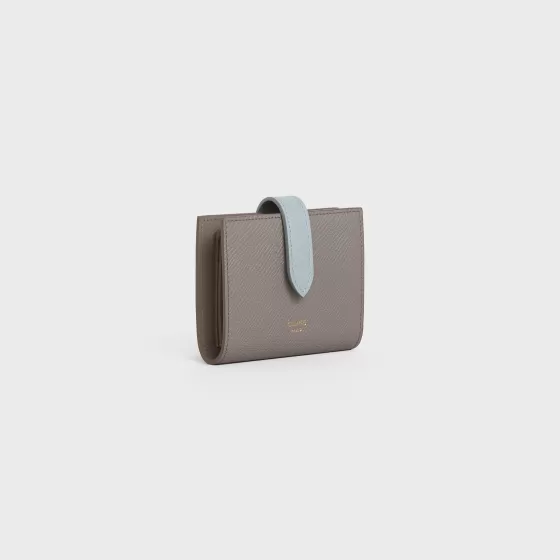 Small Strap Wallet Essentials In Bicolour Grained Calfskin - | ^CELINE Cheap