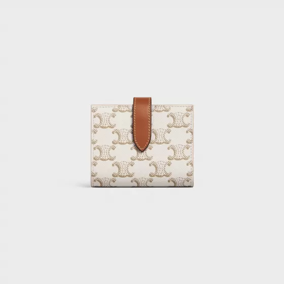 Small Strap Wallet Essentials In Triomphe Canvas And Lambskin - | ^CELINE Flash Sale