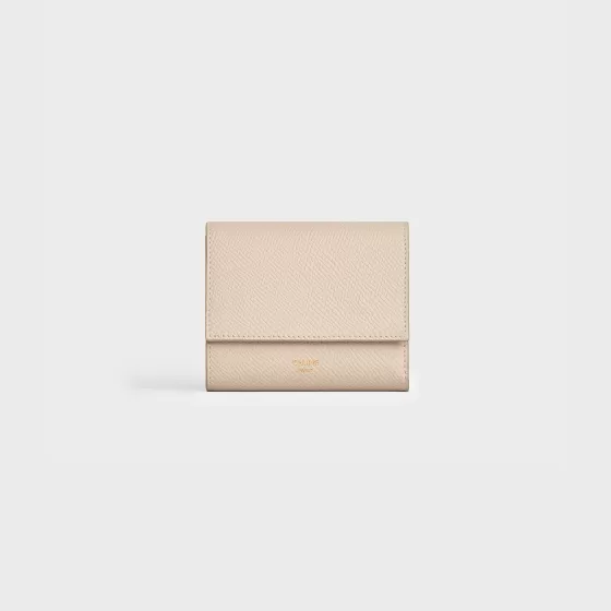 Small Trifold Wallet In Grained Calfskin - | ^CELINE Sale