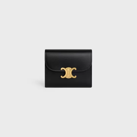 Small Wallet Triomphe In Shiny Calfskin - | ^CELINE New