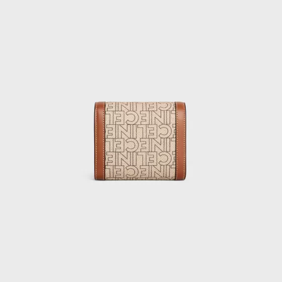 Small Wallet Triomphe In Textile All Over Print - | ^CELINE Online