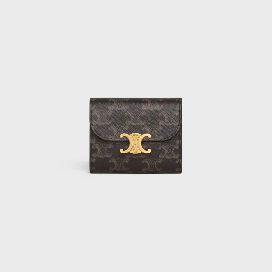 Small Wallet Triomphe In Triomphe Canvas - | ^CELINE New