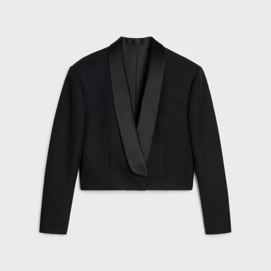 Spencer Tux Jacket In Grain De Poudre - | ^CELINE Online