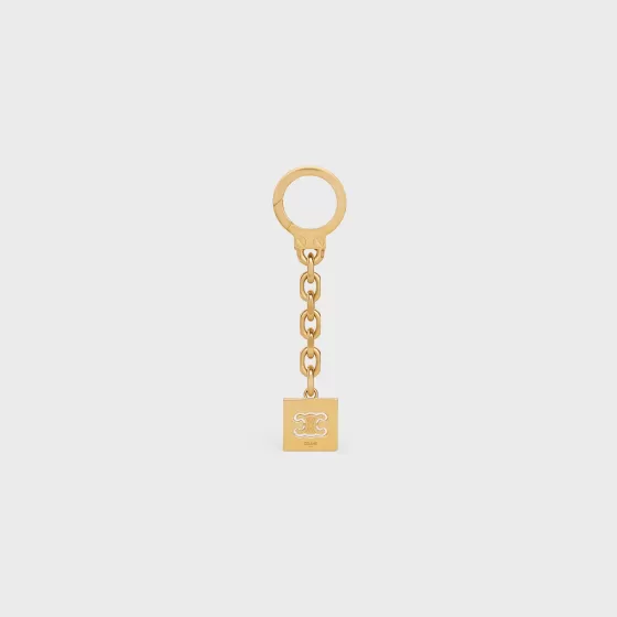 Square Triomphe Charm In Brass - | ^CELINE Fashion