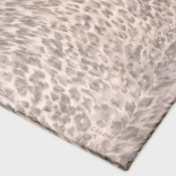 Stole In Lynx-Print Cashmere Muslin - | ^CELINE Discount