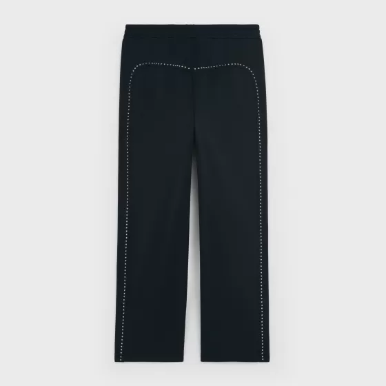 Straight Jogging Pants In Double Face Jersey With Studs - | ^CELINE Fashion