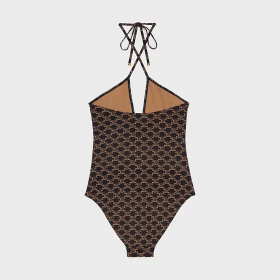 Swimsuit In Matte Monogram Jersey - | ^CELINE Best Sale