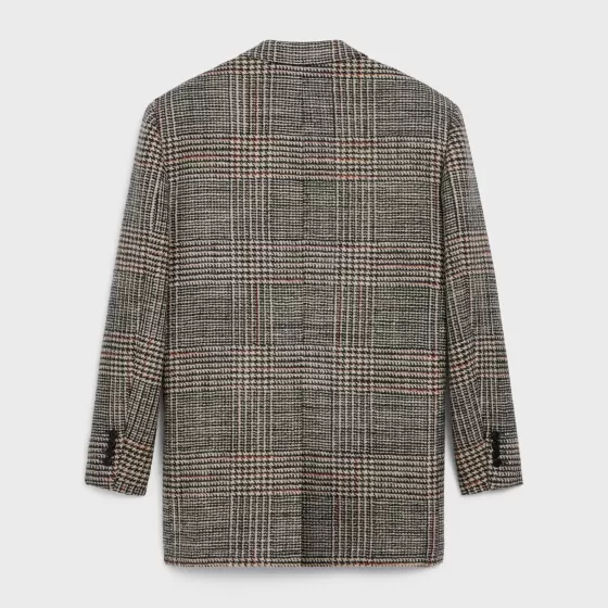 Tomboy Jacket In Checked Wool - | ^CELINE Online