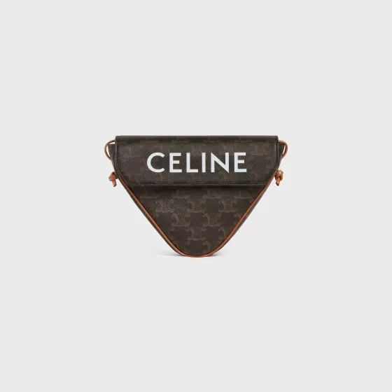 Triangle Bag In Triomphe Canvas With Print - | ^CELINE Cheap