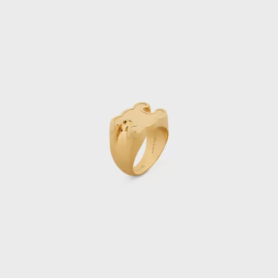 Triomphe Chevaliere Ring In Brass With Finish - | ^CELINE Hot