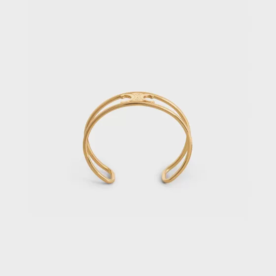 Triomphe Cuff In Brass With Finish - | ^CELINE Best