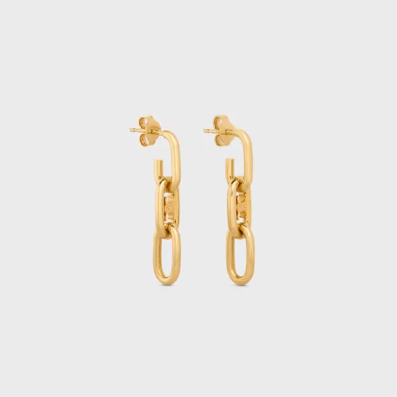 Triomphe Dangling Earrings In Brass With Finish - | ^CELINE Cheap