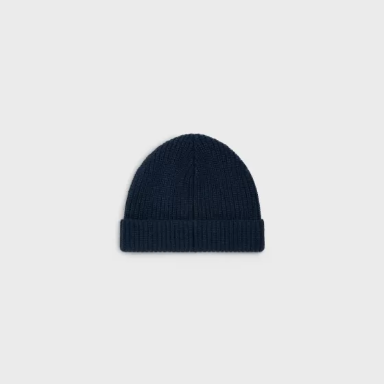 Triomphe Embroidered Beanie In Heritage Cashmere - | ^CELINE Fashion