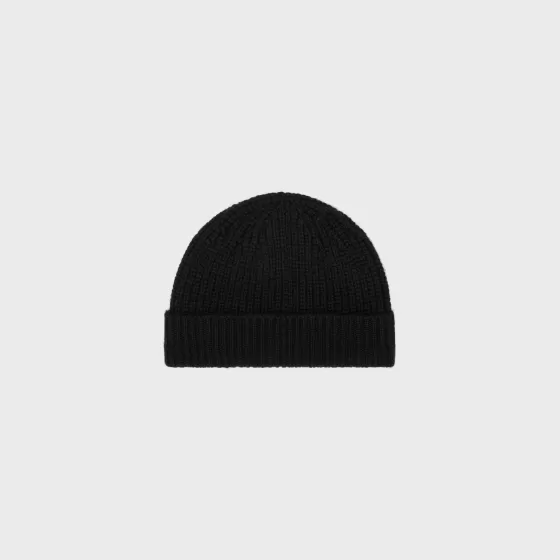 Triomphe Embroidered Beanie In Seamless Cashmere - | ^CELINE Store