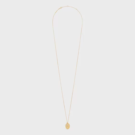 Triomphe Folk Pearl Necklace In Brass With Gold Finish And Resin Pearl - | ^CELINE Discount