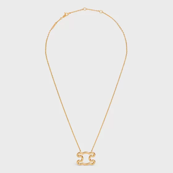 Triomphe Frame Large Necklace In Brass With Finish - | ^CELINE Cheap