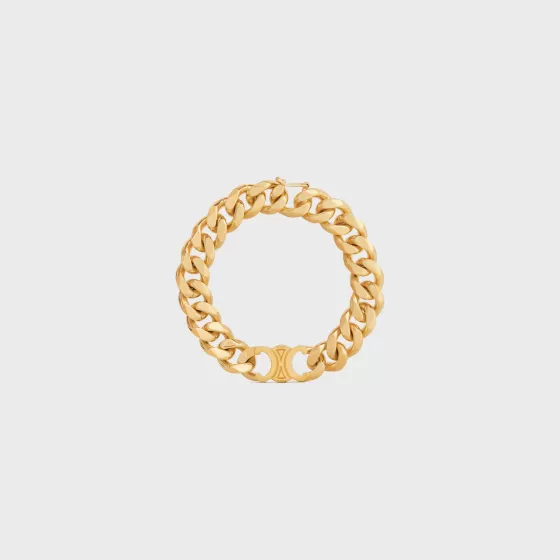 Triomphe Gourmette Bracelet In Brass With Finish - | ^CELINE Store