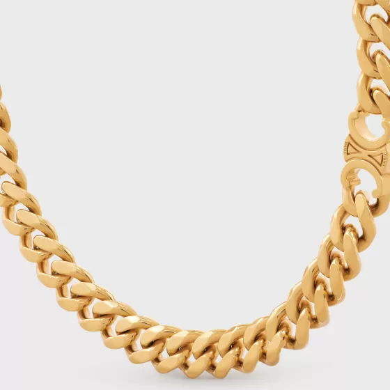 Triomphe Gourmette Necklace In Brass With Finish - | ^CELINE Best