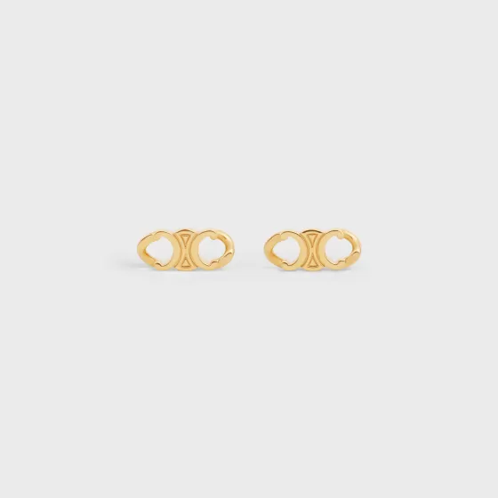 Triomphe Gourmette Studs In Brass With Finish - | ^CELINE Best