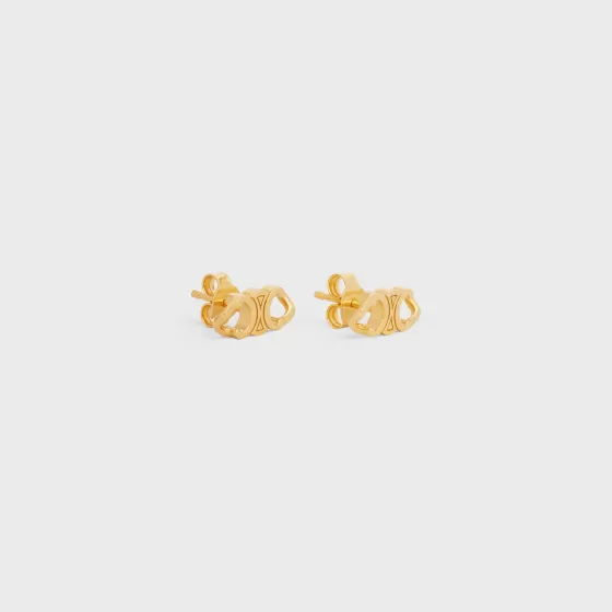 Triomphe Gourmette Studs In Brass With Finish - | ^CELINE Best