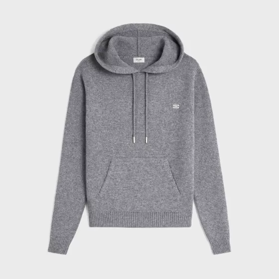 Triomphe Hooded Sweater In Cashmere Wool - | ^CELINE Fashion