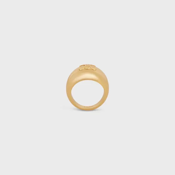 Triomphe Large Ring In Brass With Finish - | ^CELINE Hot