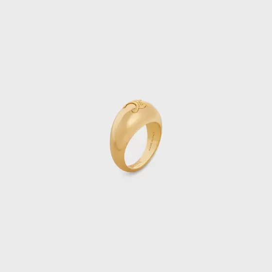 Triomphe Large Ring In Brass With Finish - | ^CELINE Hot