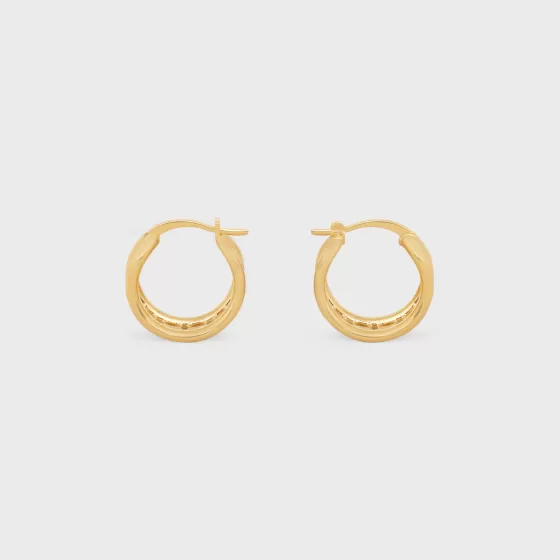 Triomphe Multi Hoops In Brass With Finish - | ^CELINE Best Sale