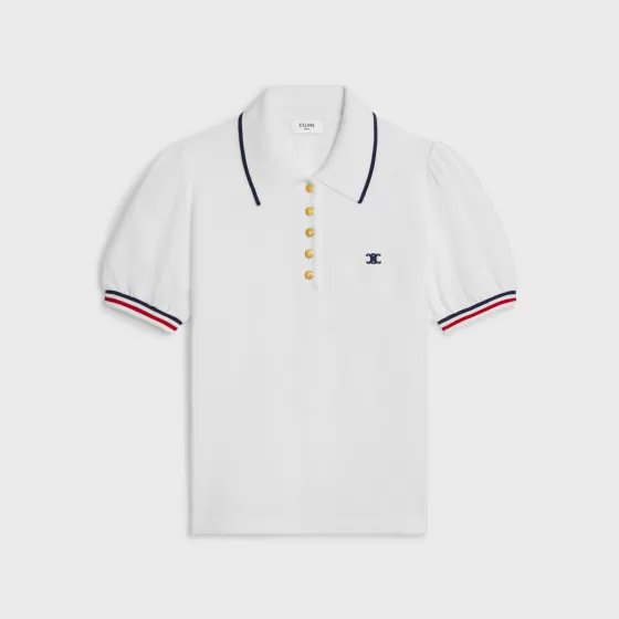 Triomphe Polo Shirt In Cotton Pique - | ^CELINE Clearance