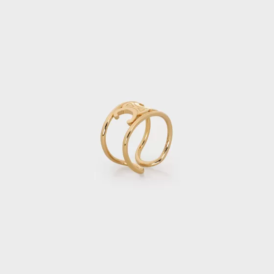 Triomphe Ring In Brass With Finish - | ^CELINE Shop